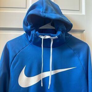 Nike dry-fit blue hooded sweatshirt